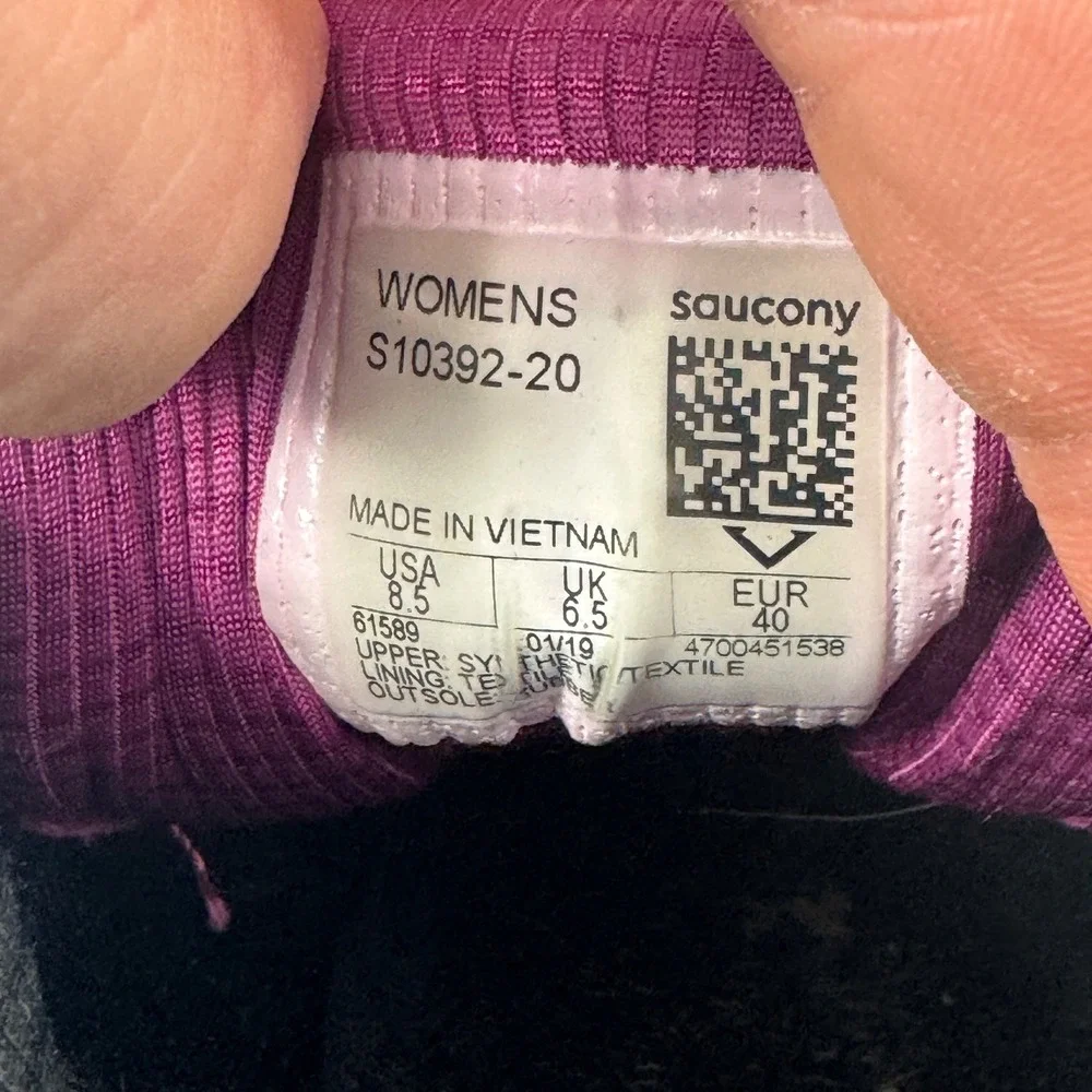 Saucony Excursion TR12 Womens 8.5 Trail Running‎ Shoes Black Purple S10392-20
